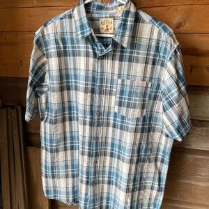 RedHead Blue and White Plaid Casual Shirt